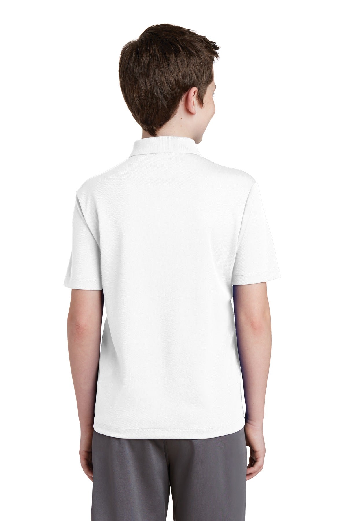 Sport-Tek Youth PosiCharge RacerMesh Polo. YST640 White
