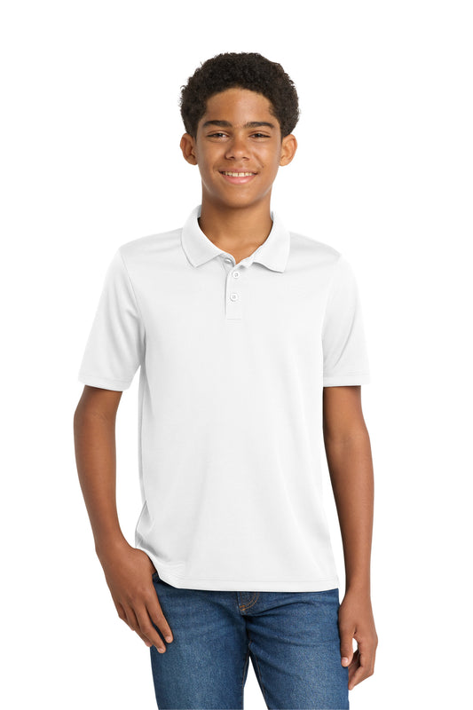 Sport-Tek Youth PosiCharge RacerMesh Polo YST640 White