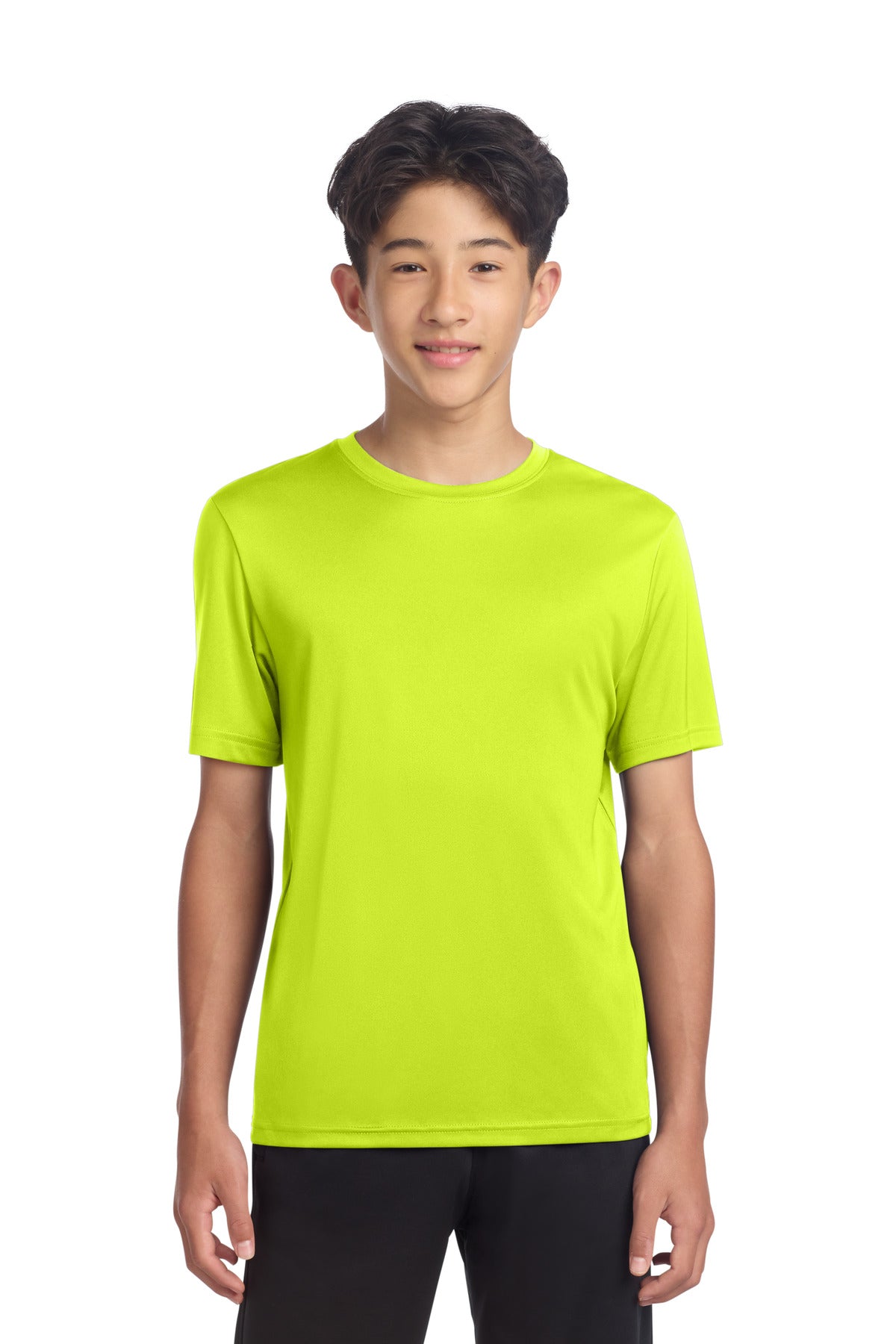 Sport-Tek Youth PosiCharge Re-Compete Tee YST720 Neon Yellow