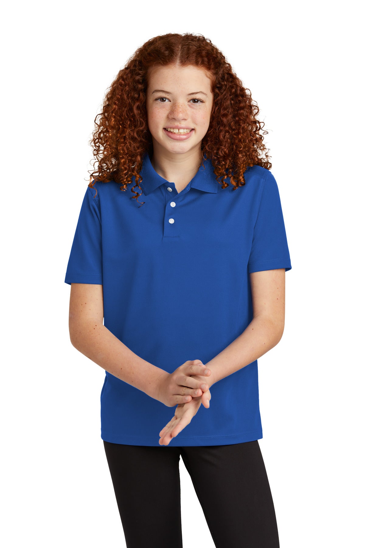 Sport-Tek Youth UV Micropique Polo YST740 True Royal