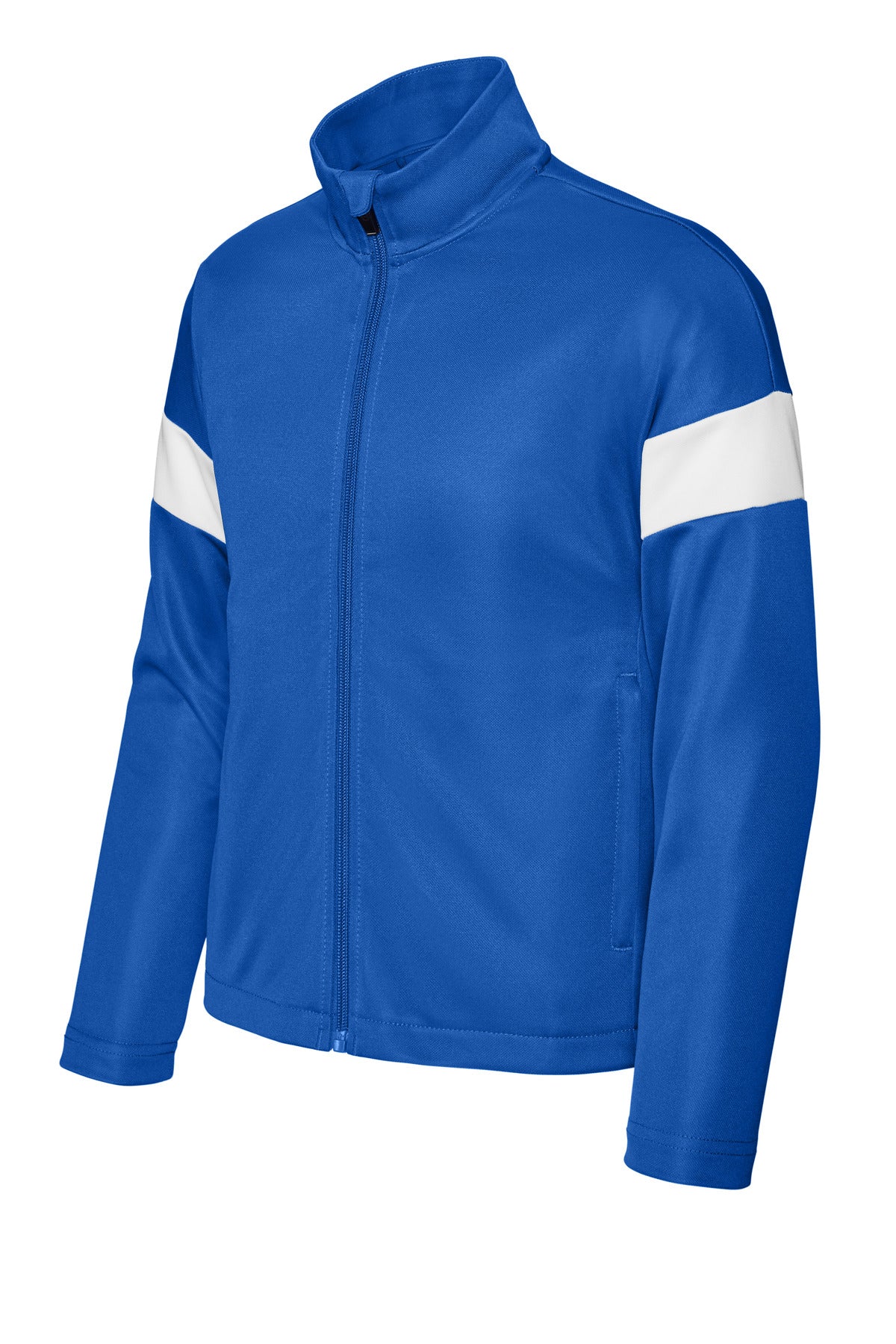 Sport-Tek Youth Travel Full-Zip Jacket YST800 True Royal/ White