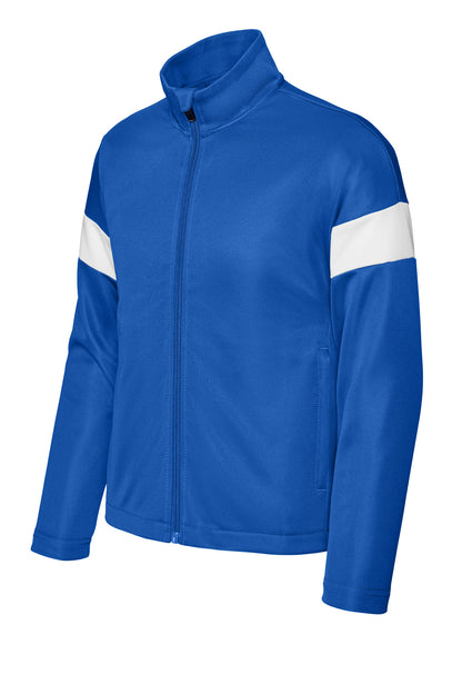 Sport-Tek Youth Travel Full-Zip Jacket YST800 True Royal/ White