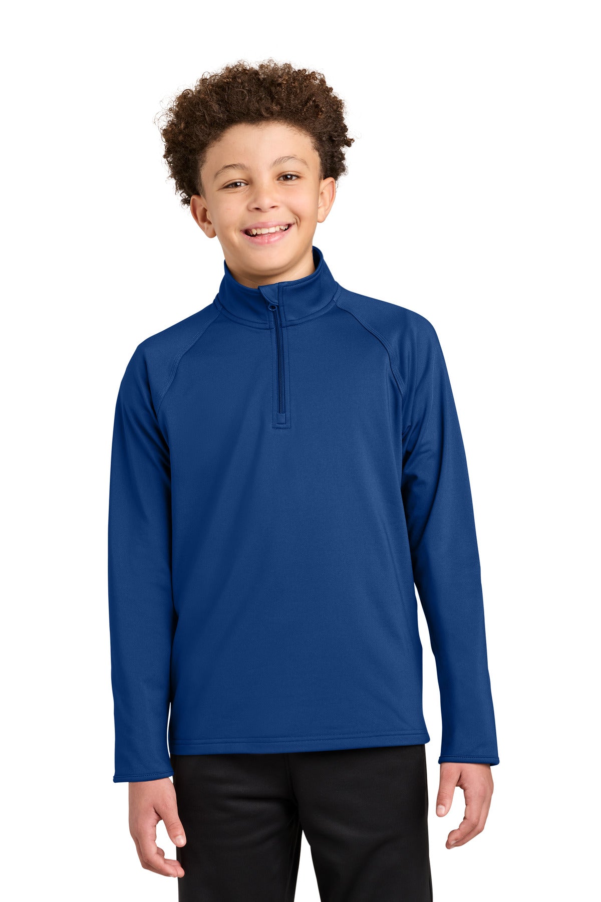 Sport-Tek Youth Sport-Wick Stretch 1/4-Zip Pullover YST850 True Royal