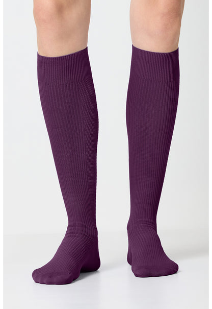 Cherokee Legwear YTSSOCK1 Women's 4 single pair of Support Socks Deep Amethyst