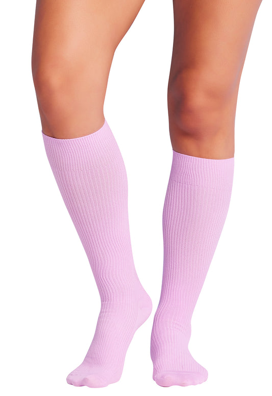 Legwear YTSSOCK1 4 single pair of Support Socks Lilac Love Model Image Front | Cherokee