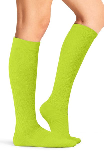 Legwear YTSSOCK1 Women's 4 single pair of Support Socks Lime Time
