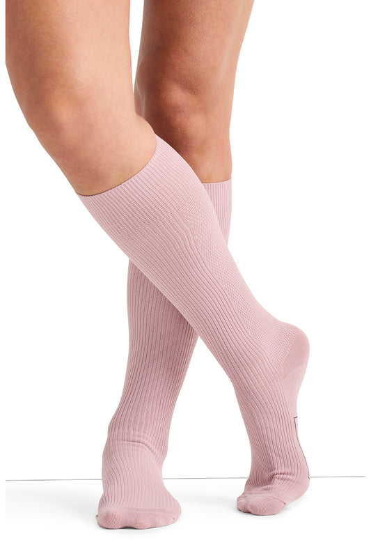 Legwear YTSSOCK1 4 single pair of Support Socks Mauve Haze Model Image Front | Cherokee