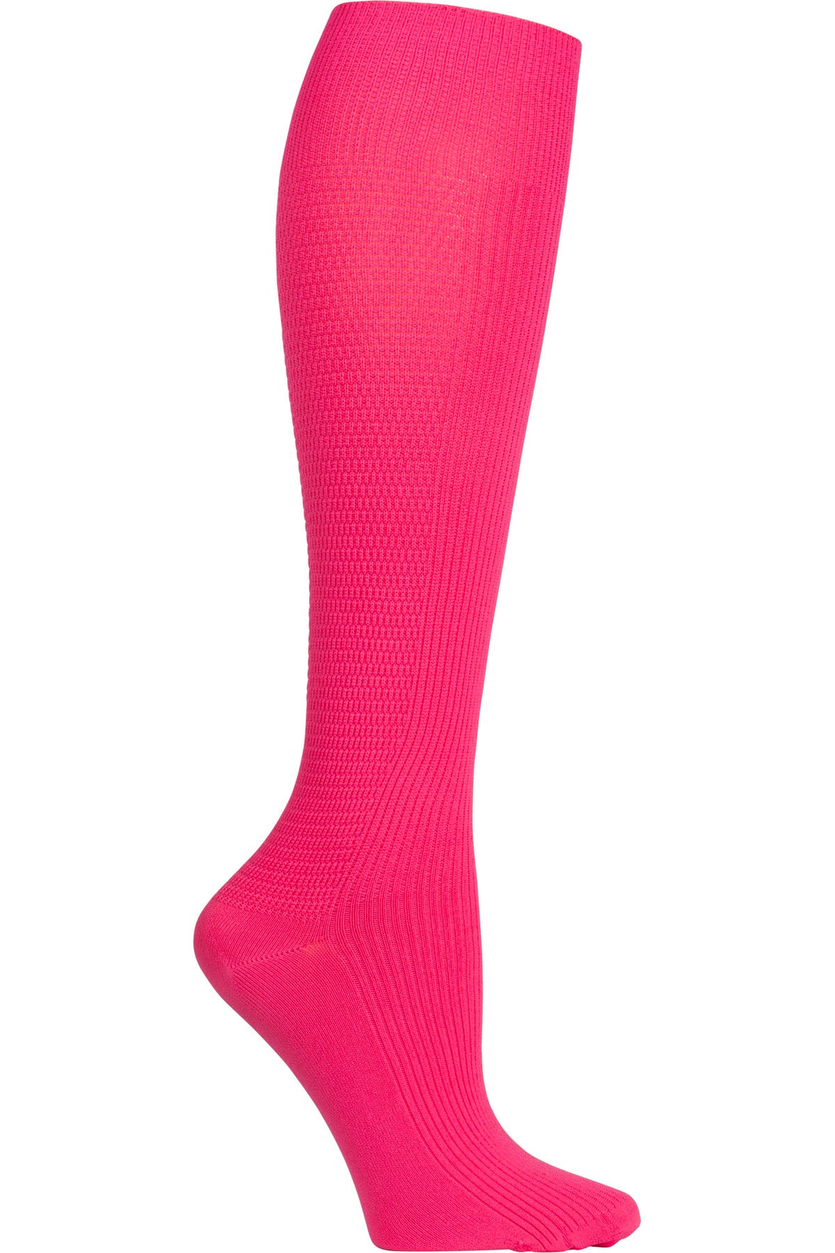 Legwear YTSSOCK1 4 single pair of Support Socks Neon Pink Model Image Front | Cherokee