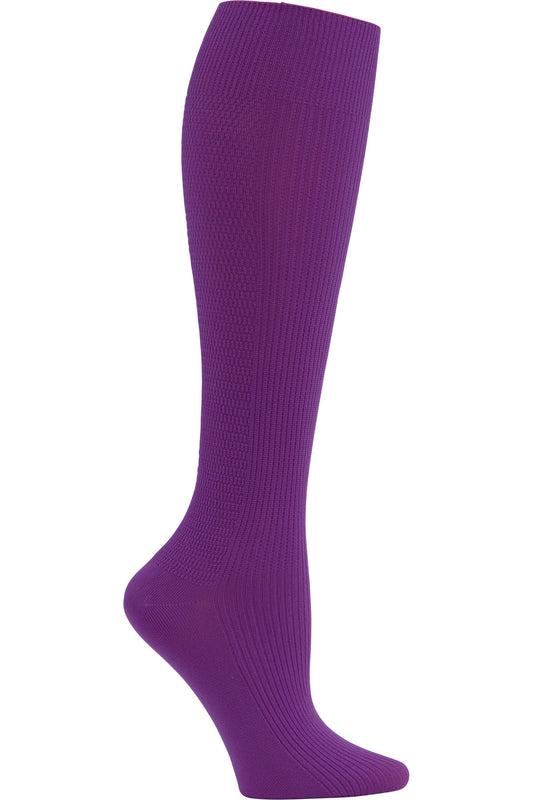 Legwear YTSSOCK1 4 single pair of Support Socks Neon Purple Model Image Front | Cherokee