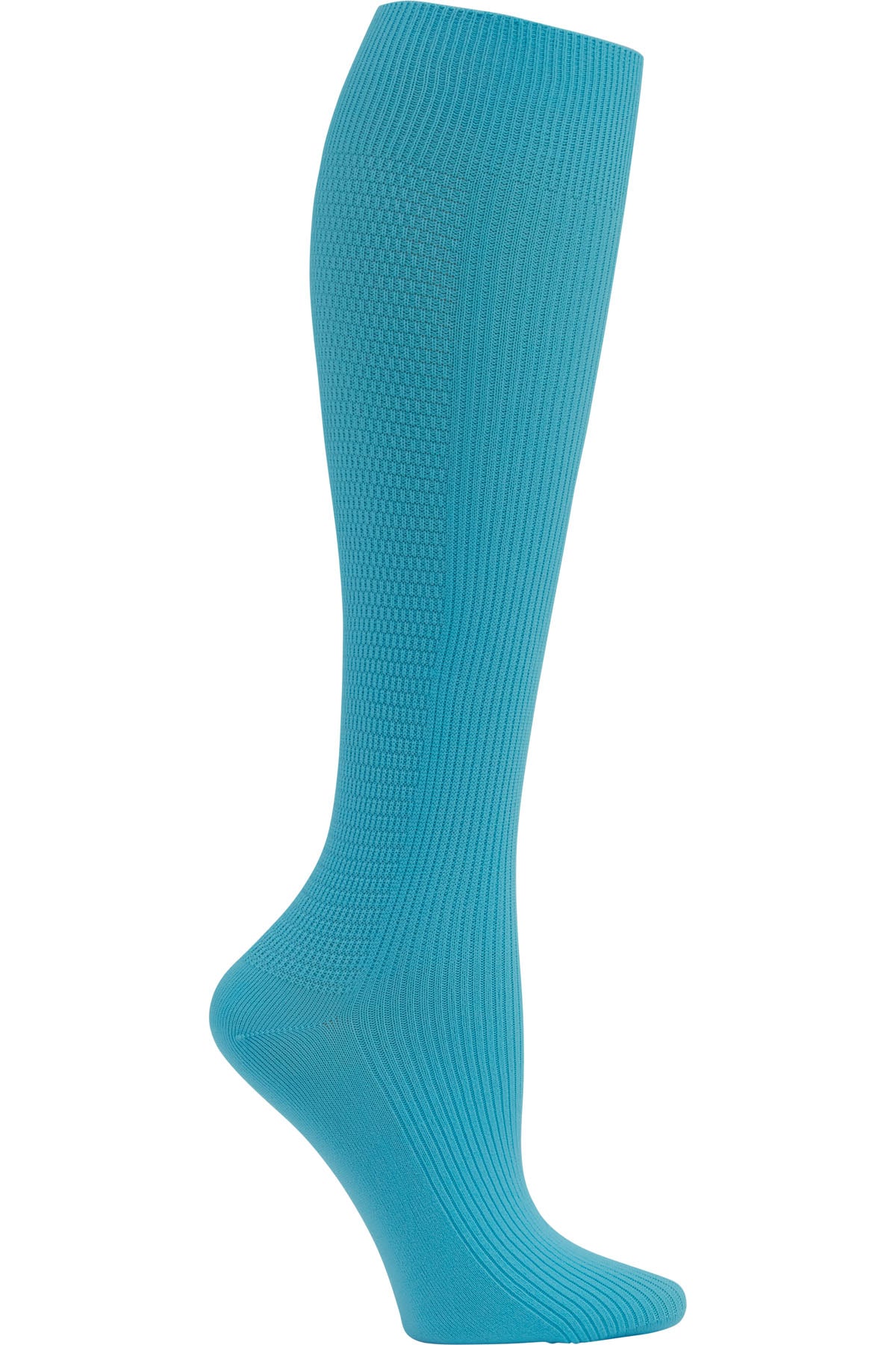 Legwear YTSSOCK1 4 single pair of Support Socks Turquoise Model Image Front | Cherokee