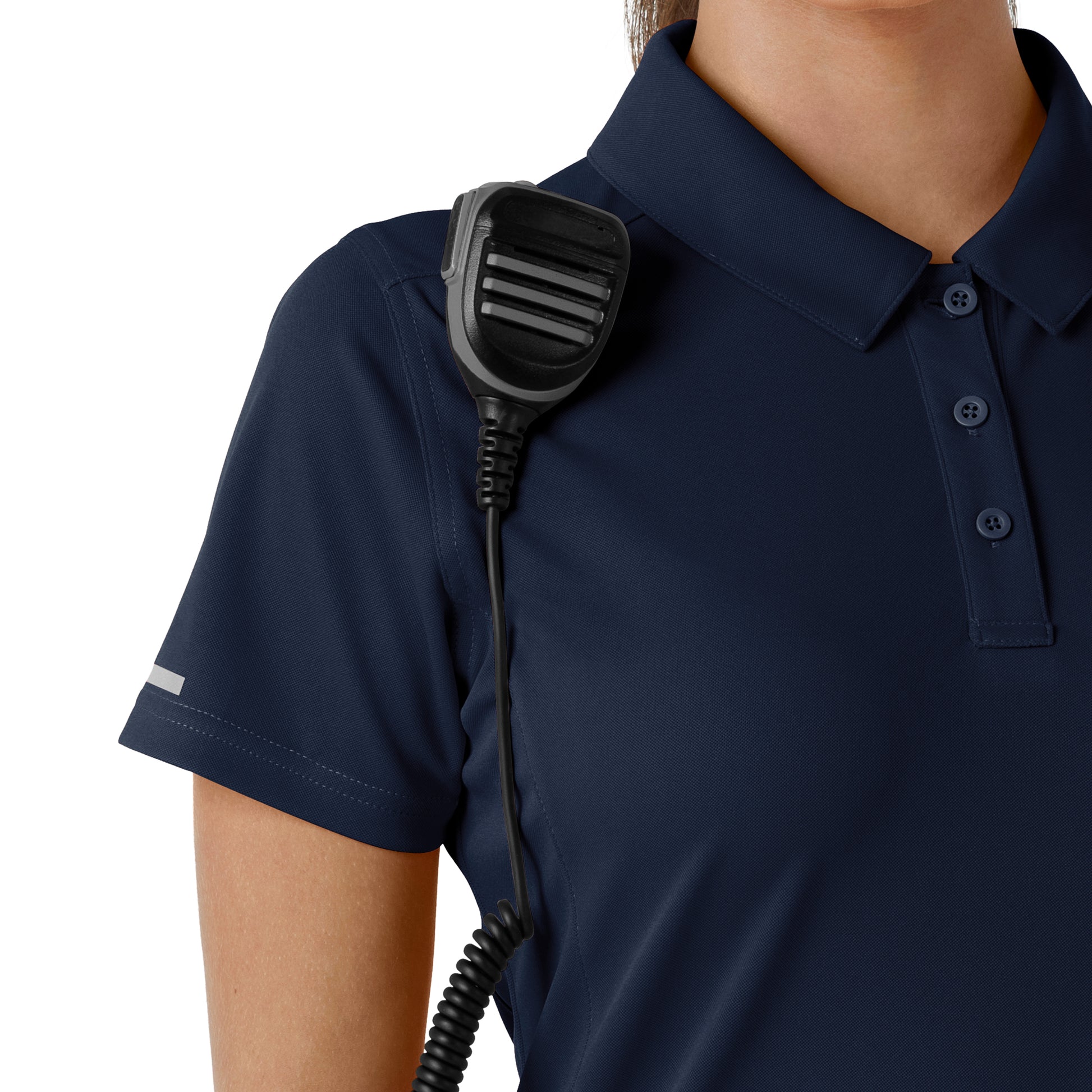 Rugged Flex C12119 Women's Lightweight Short Sleeve Polo Scrub Top Dark Navy