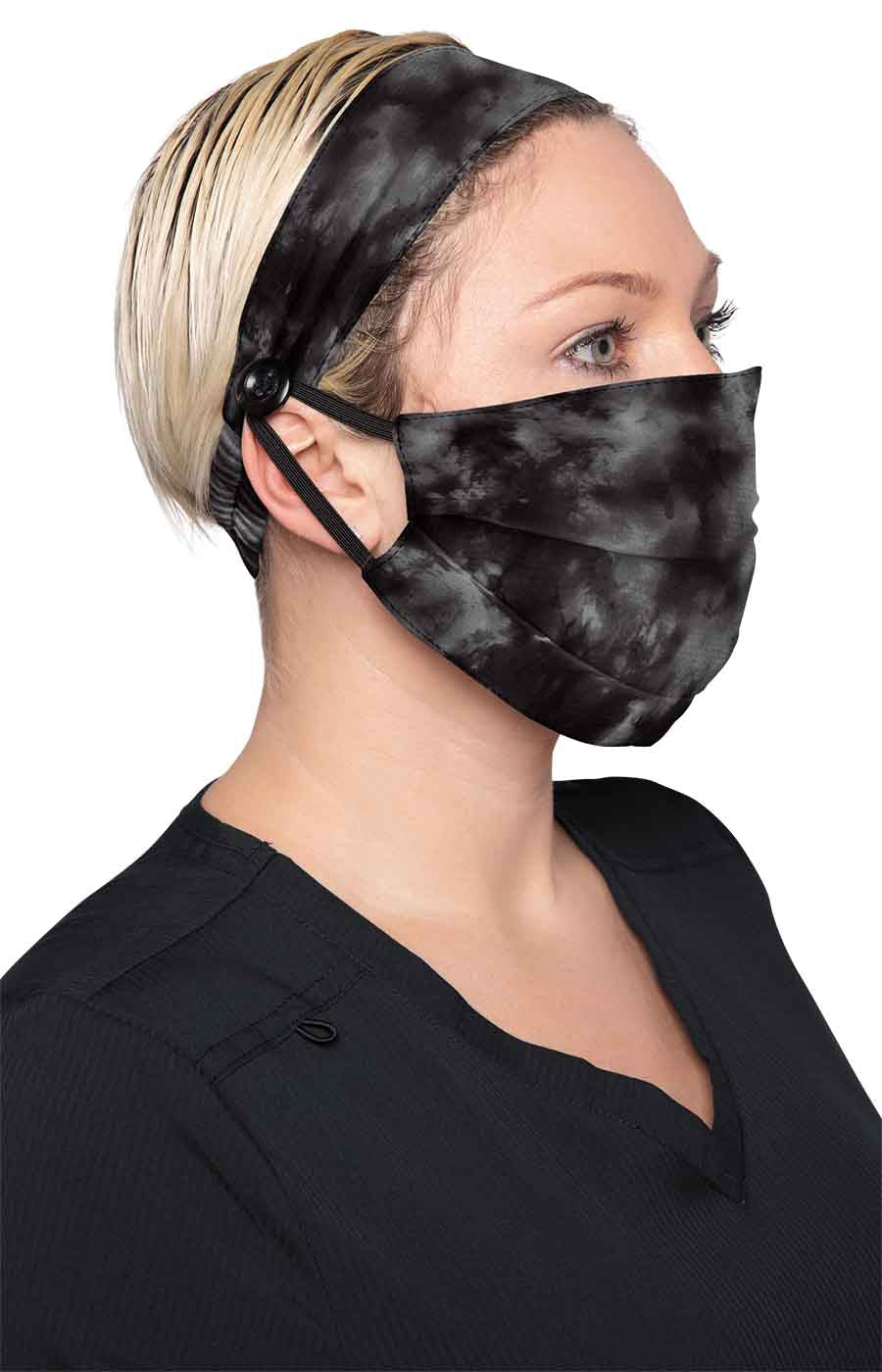Classics A162 Fashion Mask + Headband Set Shiborhi (Black)
