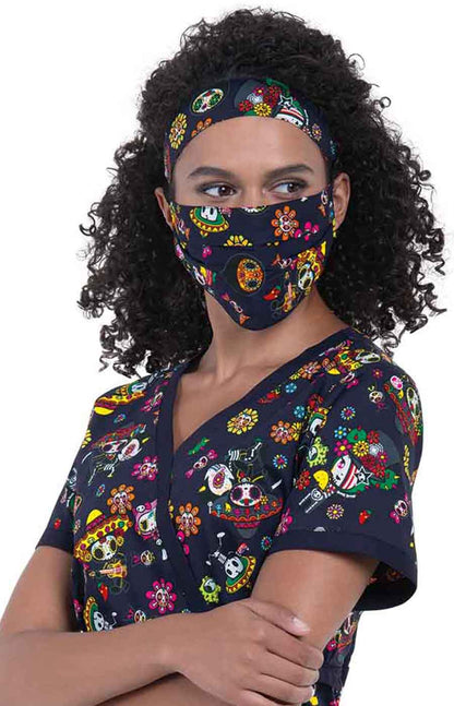 tokidoki A163 Fashion Mask + Headband Set Day of the Dead