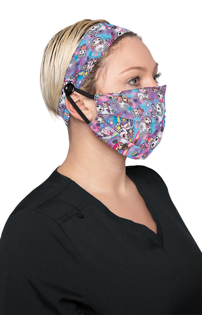 tokidoki A163 Fashion Mask + Headband Set Over the Rainbow