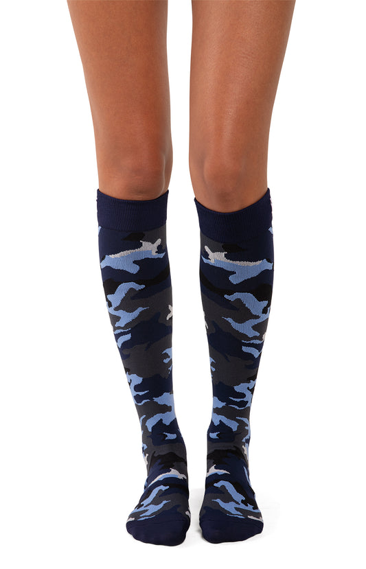 Essentials A169 Compression Socks 1-pr Camo Blues