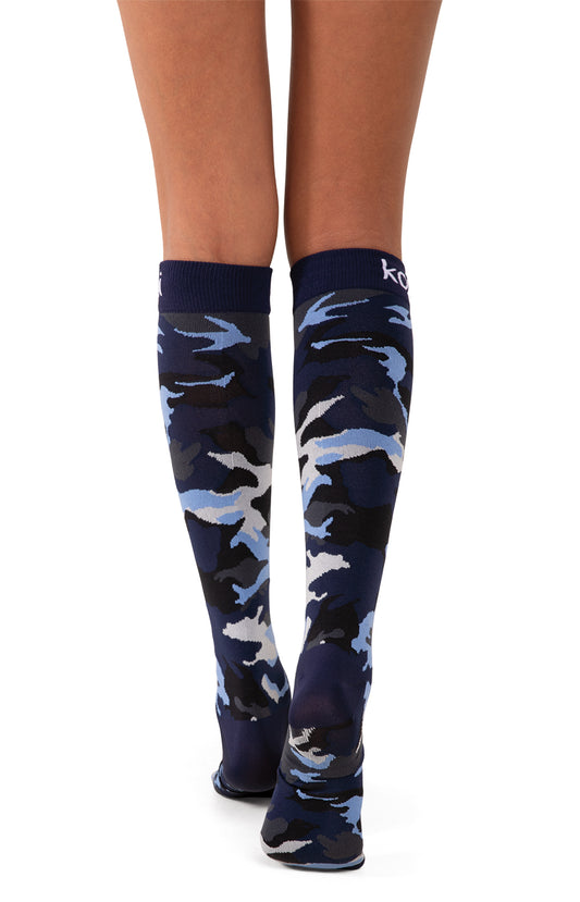 Essentials A169 Compression Socks 1-pr Camo Blues