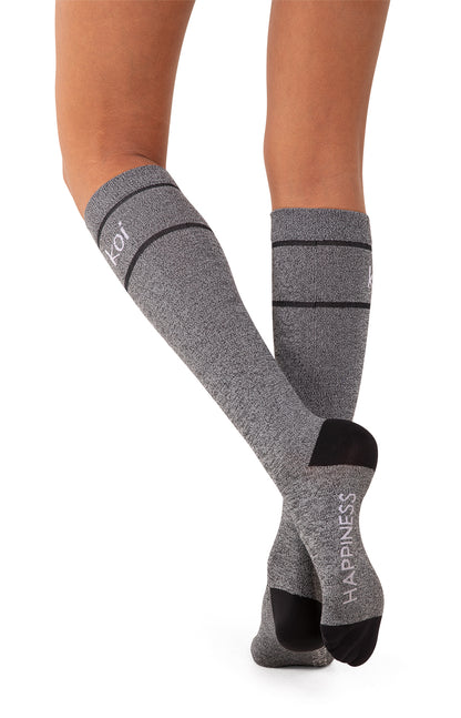 Essentials A169 Compression Socks 1-pr Heather koi Black