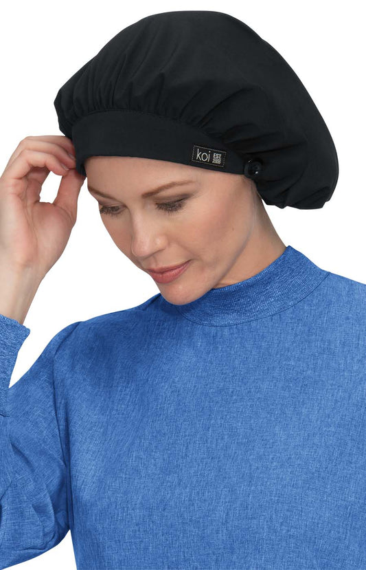 Basics A174 Bouffant Cap Black