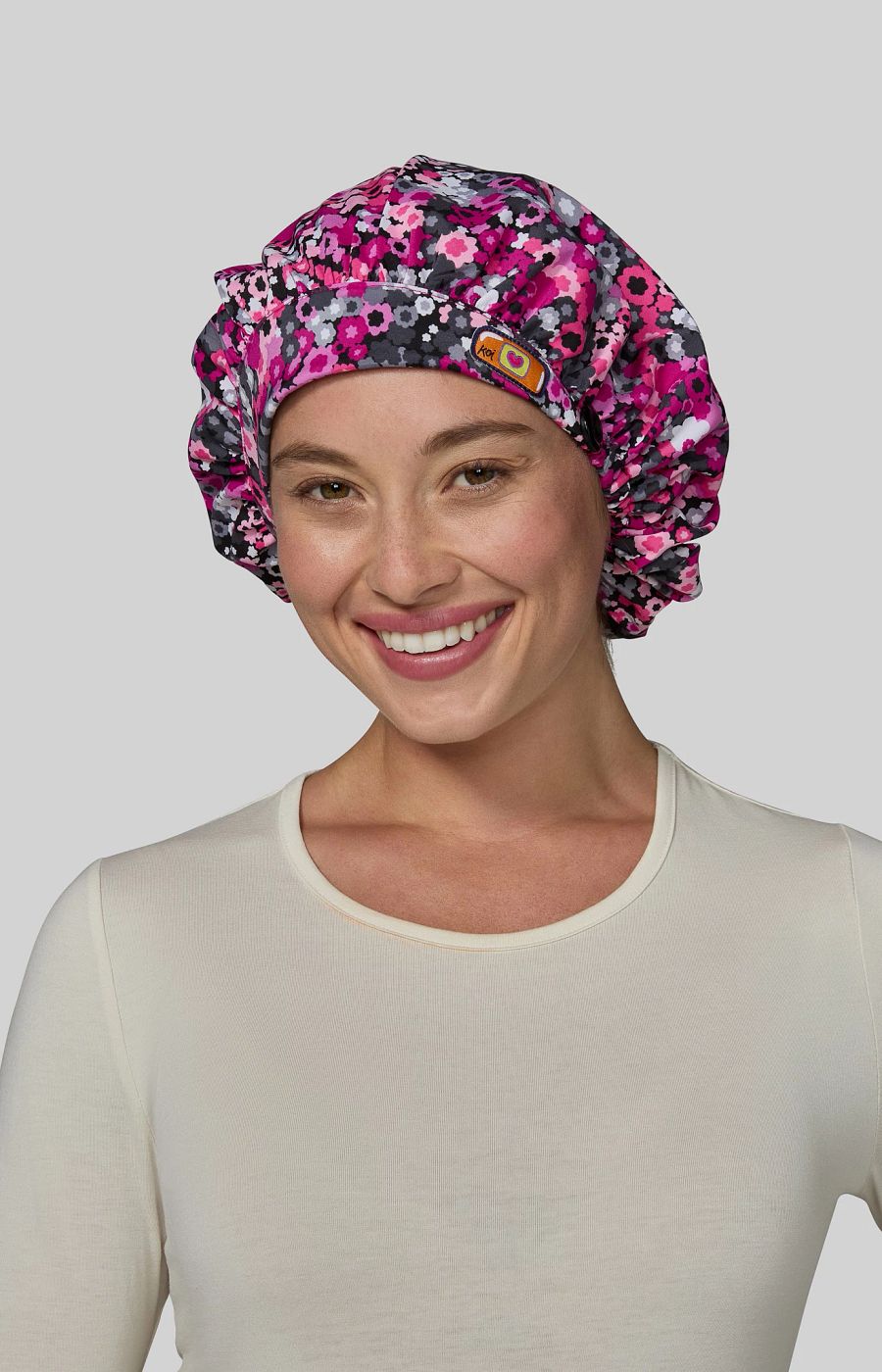 Print Essentails bouffant scrub cap Ditsy Camo