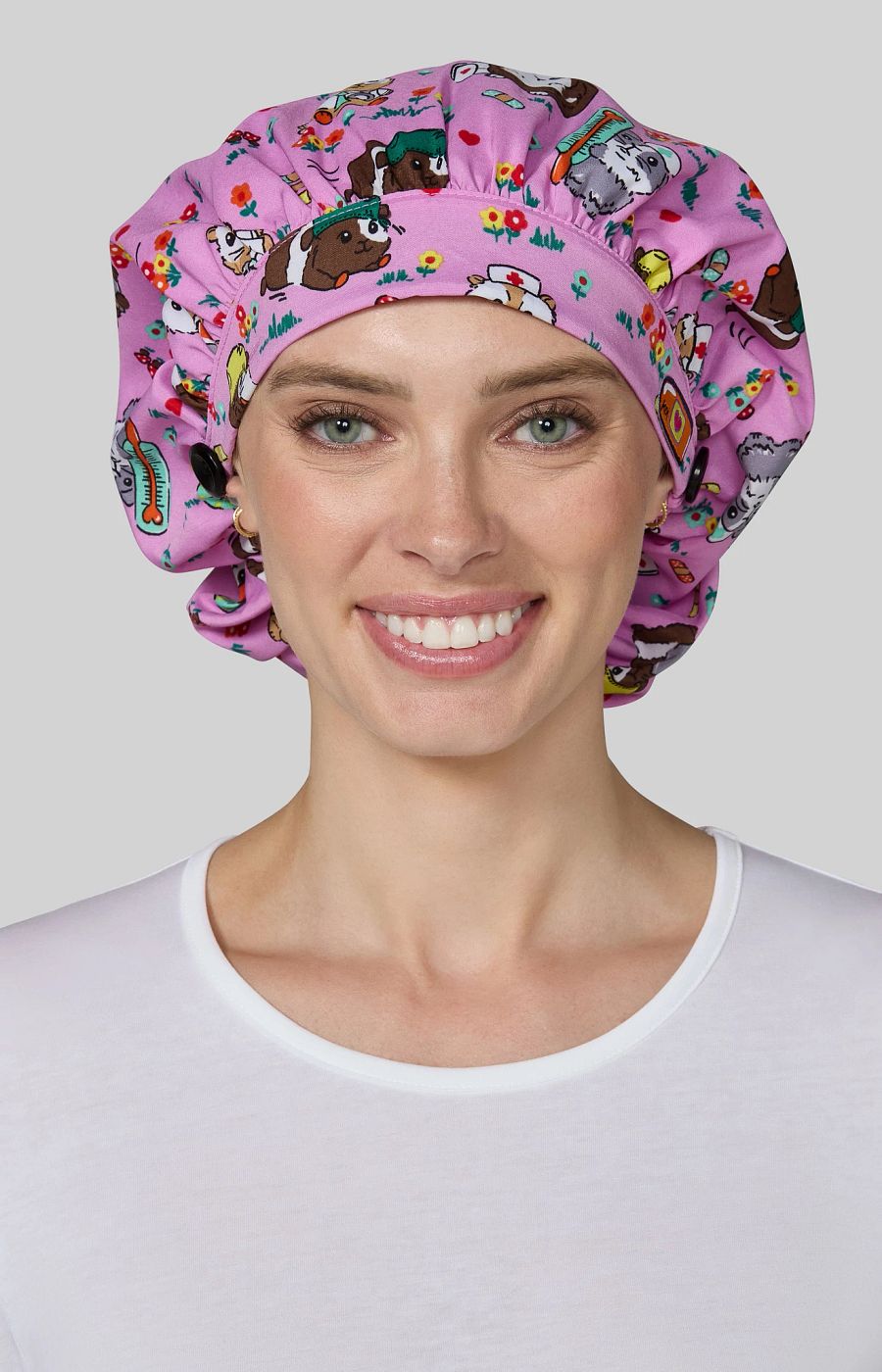 Print Essentails bouffant scrub cap Hamsters