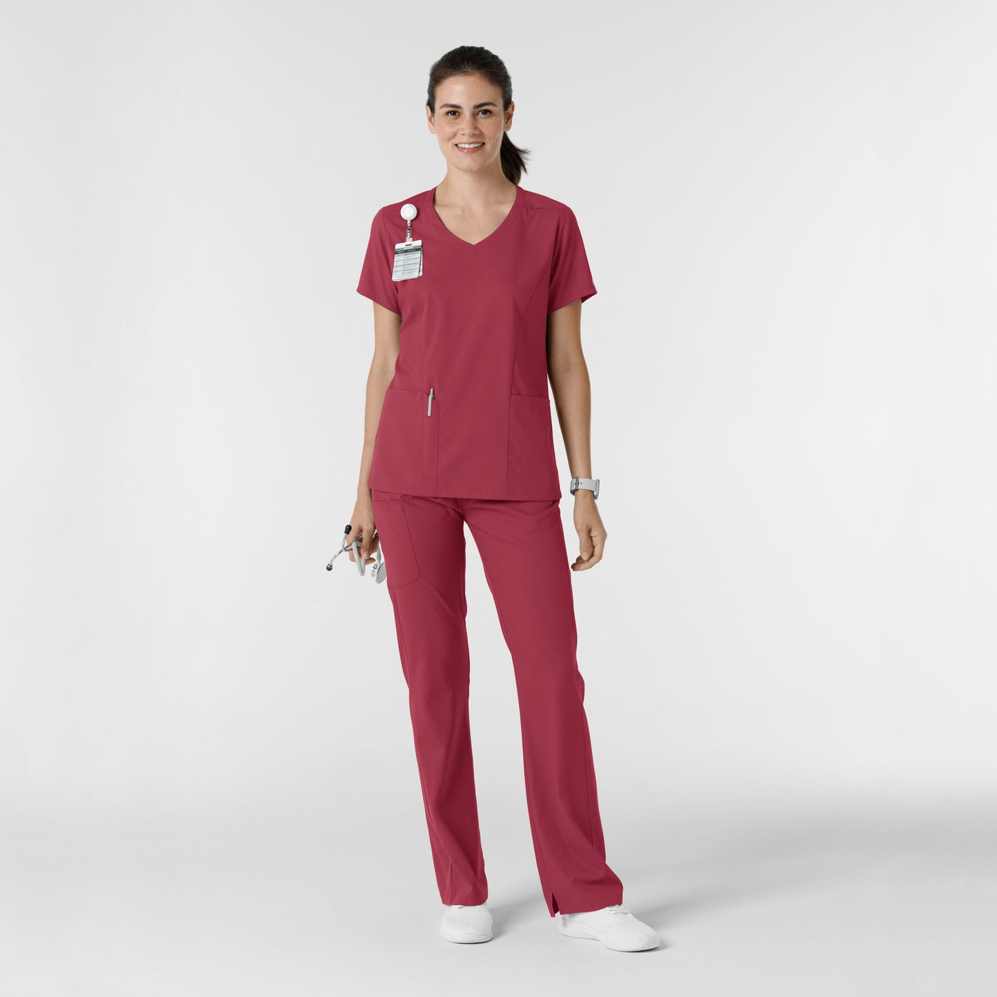 Boundless 5251 Women's Bootcut Scrub Pants Ruby