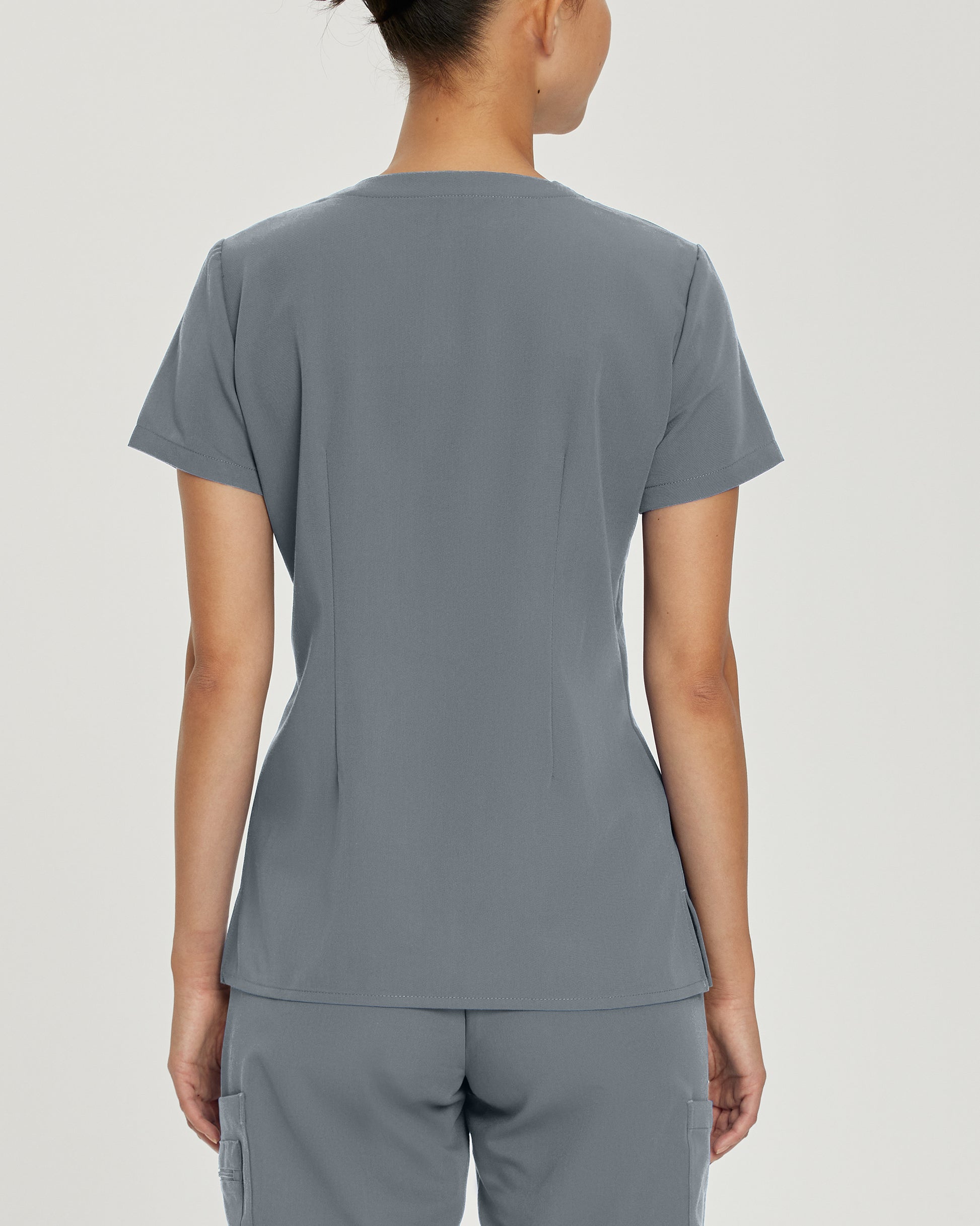 V-Tess 794 Women's 1 Pocket V Neck Scrub Top Taylor Grey Image