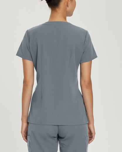 V-Tess 794 Women's 1 Pocket V Neck Scrub Top Taylor Grey Image