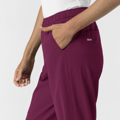 NURTUR 5280 Women's Slim Leg Scrub Pants Wine