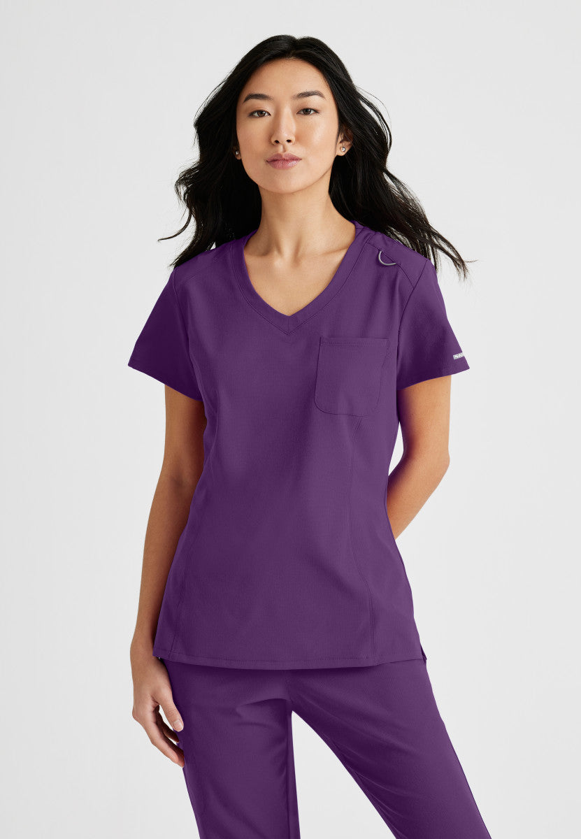 Skechers SKT147 Dignity Scrub Top Eggplant