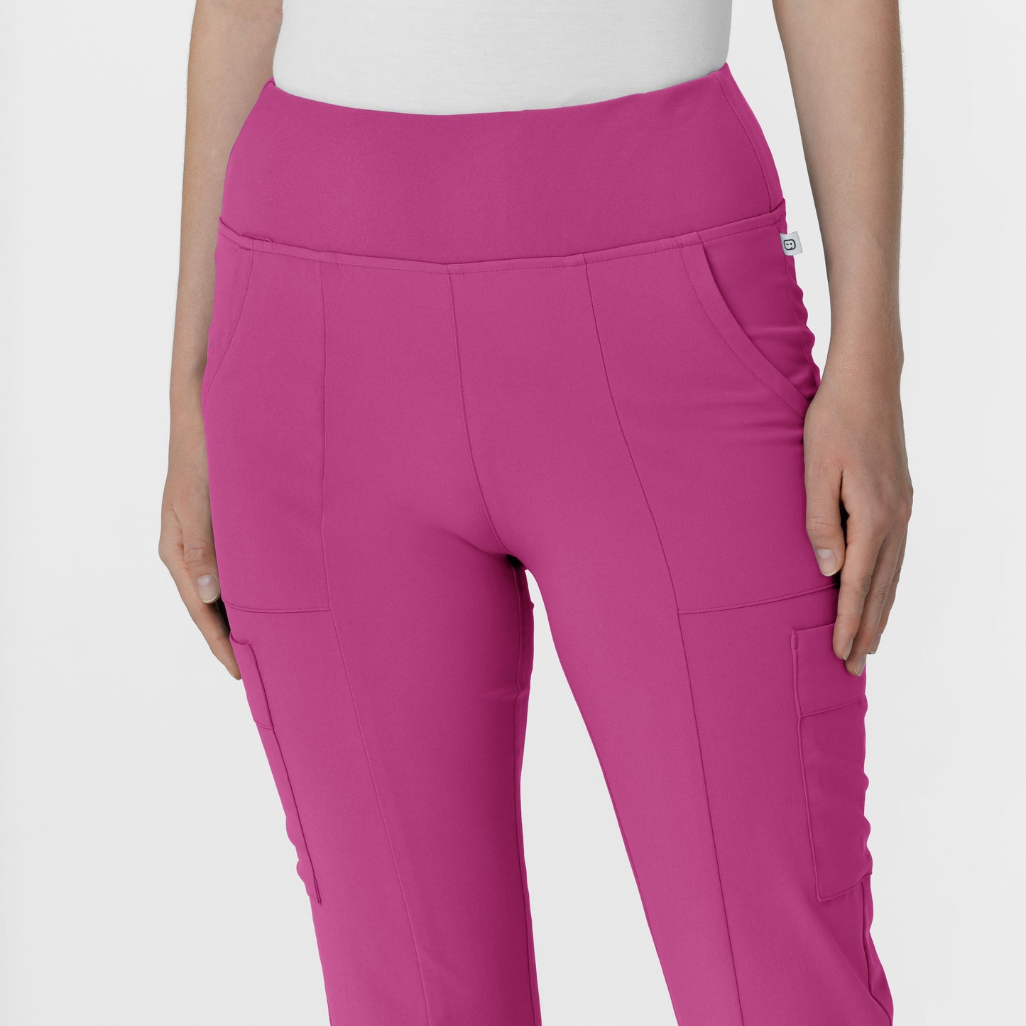 RENEW 5534 Cargo Flare Scrub Pants Raspberry Model Image Left Side | Wink