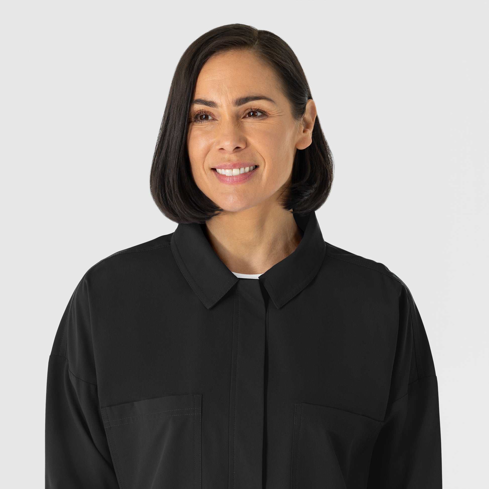 NURTUR 8180 Women’s Scrub Shirt Jacket Black