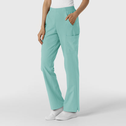 W123 5145 Cargo Utility Scrub Pants Turquoise Model Image Right Side | Wink