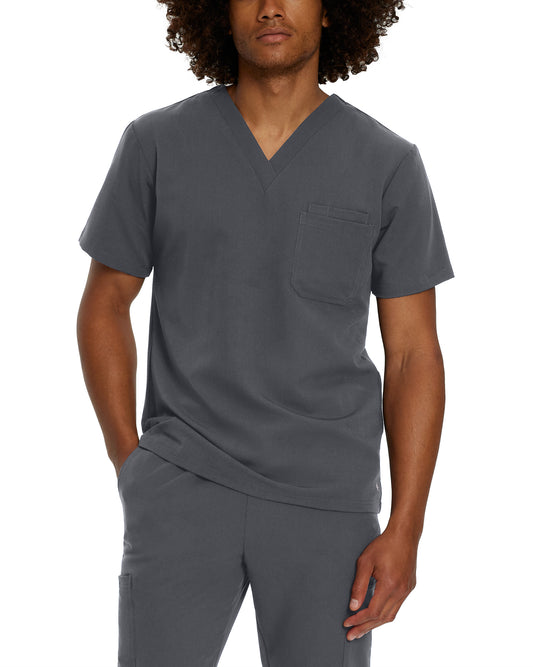 V-Tess 2206 Men's 2 Pocket V Neck Scrub Top Dark Pewter Image