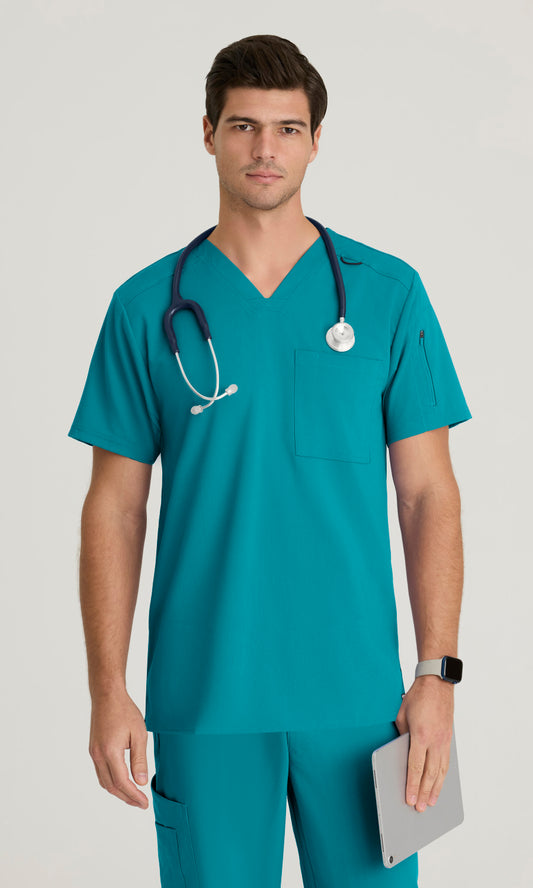 Grey's Anatomy Stretch GRST079 Murphy Scrub Top Teal