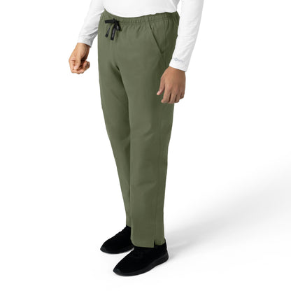 Force Essentials C55013 Unisex Elastic Waist Cargo Scrub Pants Olive Model Image Right Side | Carhartt