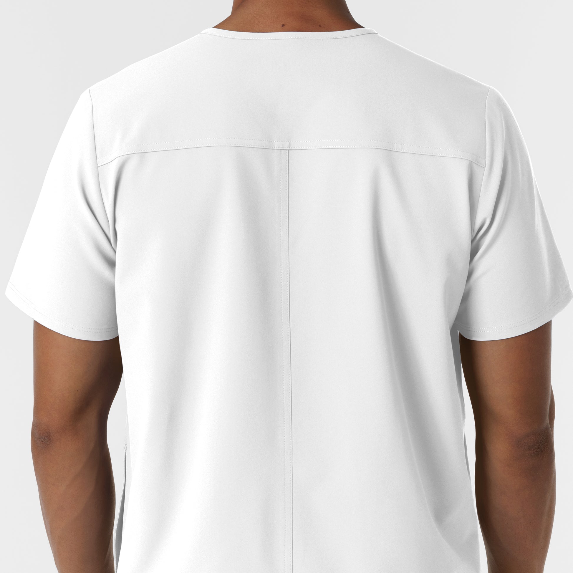 NURTUR 6380 Men's V-Neck Scrub Top White