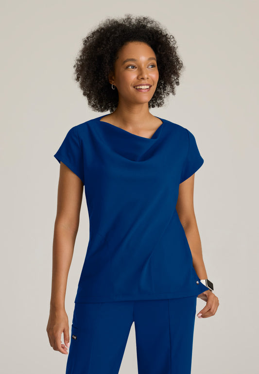 Greys Anatomy Stretch GRST246 Marisol Scrub Top Indigo