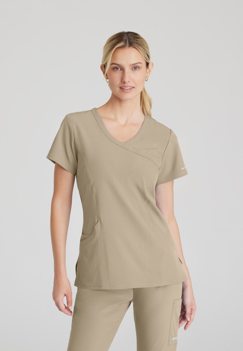 Skechers SK102 Reliance Scrub Top New Khaki