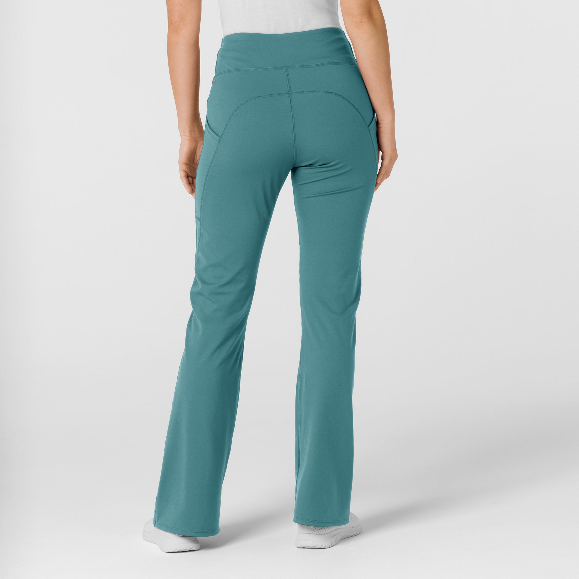 RENEW Knit 5459 Women's Flare Yoga Scrub Pants Vintage Teal