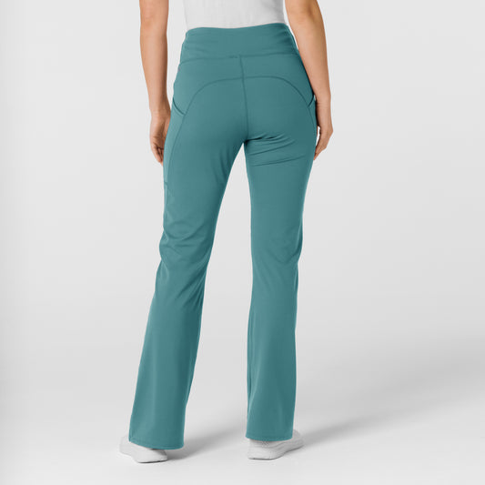 RENEW Knit 5459 Women's Flare Yoga Scrub Pants Vintage Teal