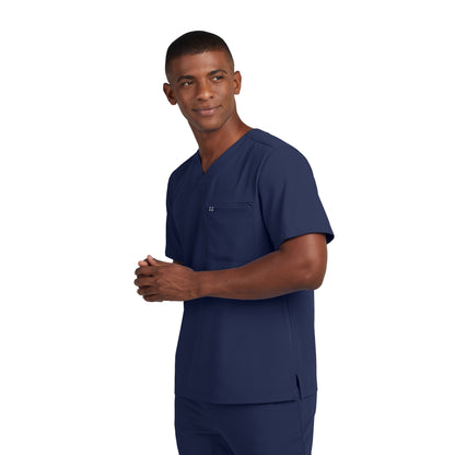 CRFT WT131 Men's 2 Pocket V Neck Scrub Top Navy Image