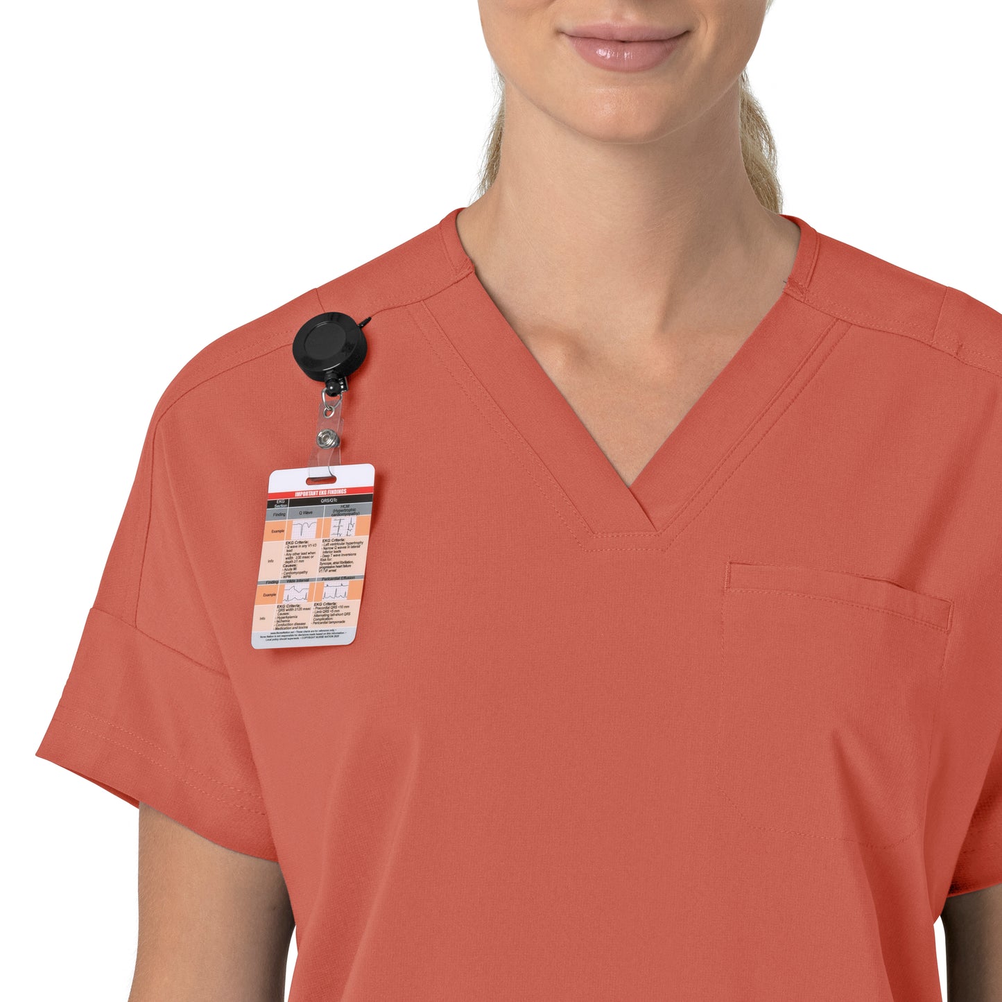Force Cross-Flex C13110 Women's Oversized V-Neck Scrub Top Dusty Cedar