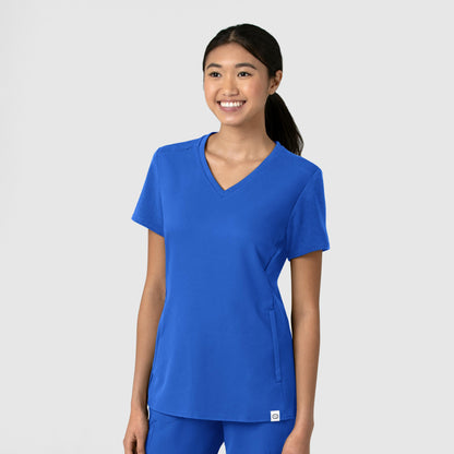 Thrive 6522 Flex-n-Reach V-Neck Scrub Top Royal Model Image Right Side | Wink