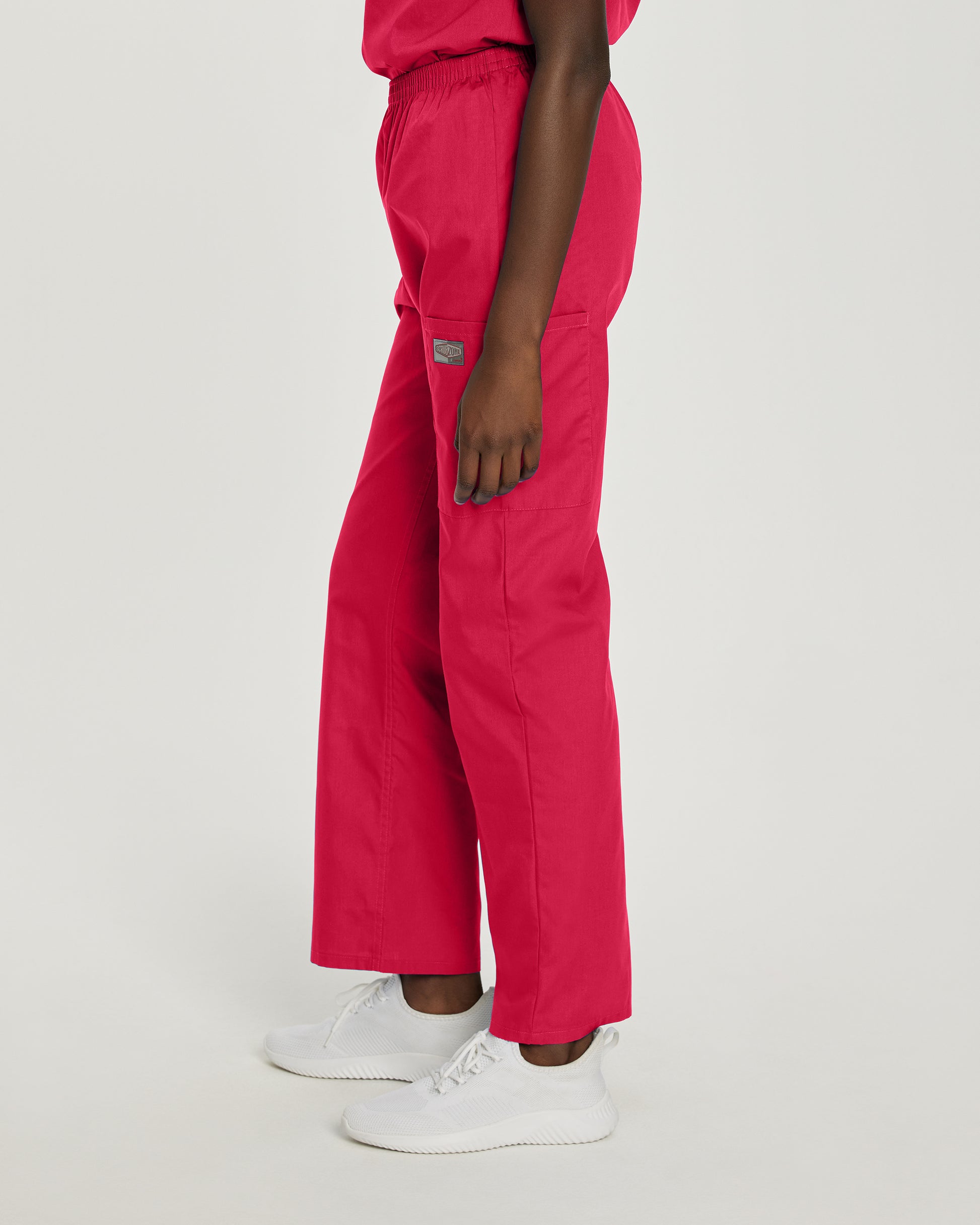 Scrub Zone 83221 Women's Cargo Scrub Pants Red Image