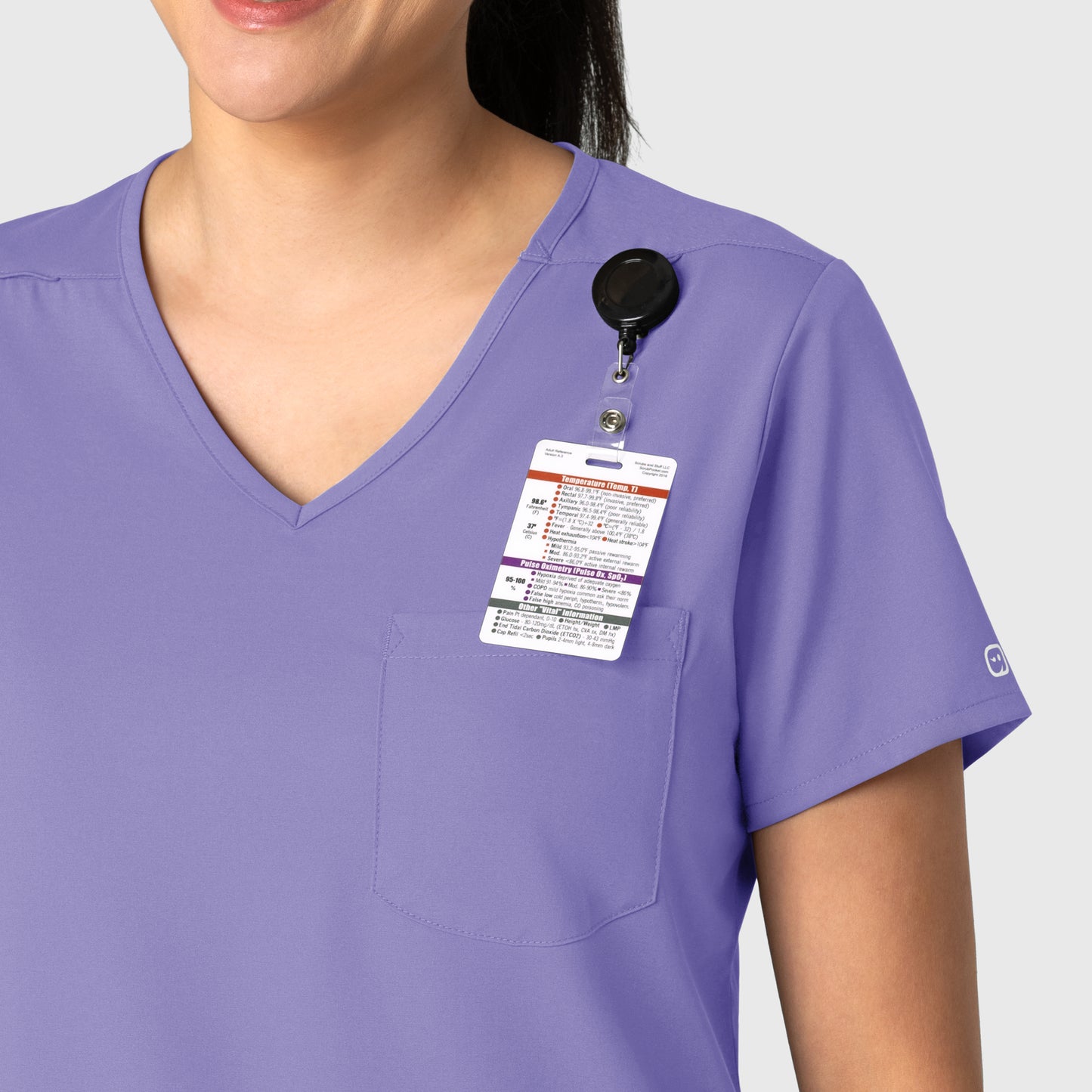 Boundless 6151 Tuck-In Scrub Top Iris Purple Model Image Alternate | Wink