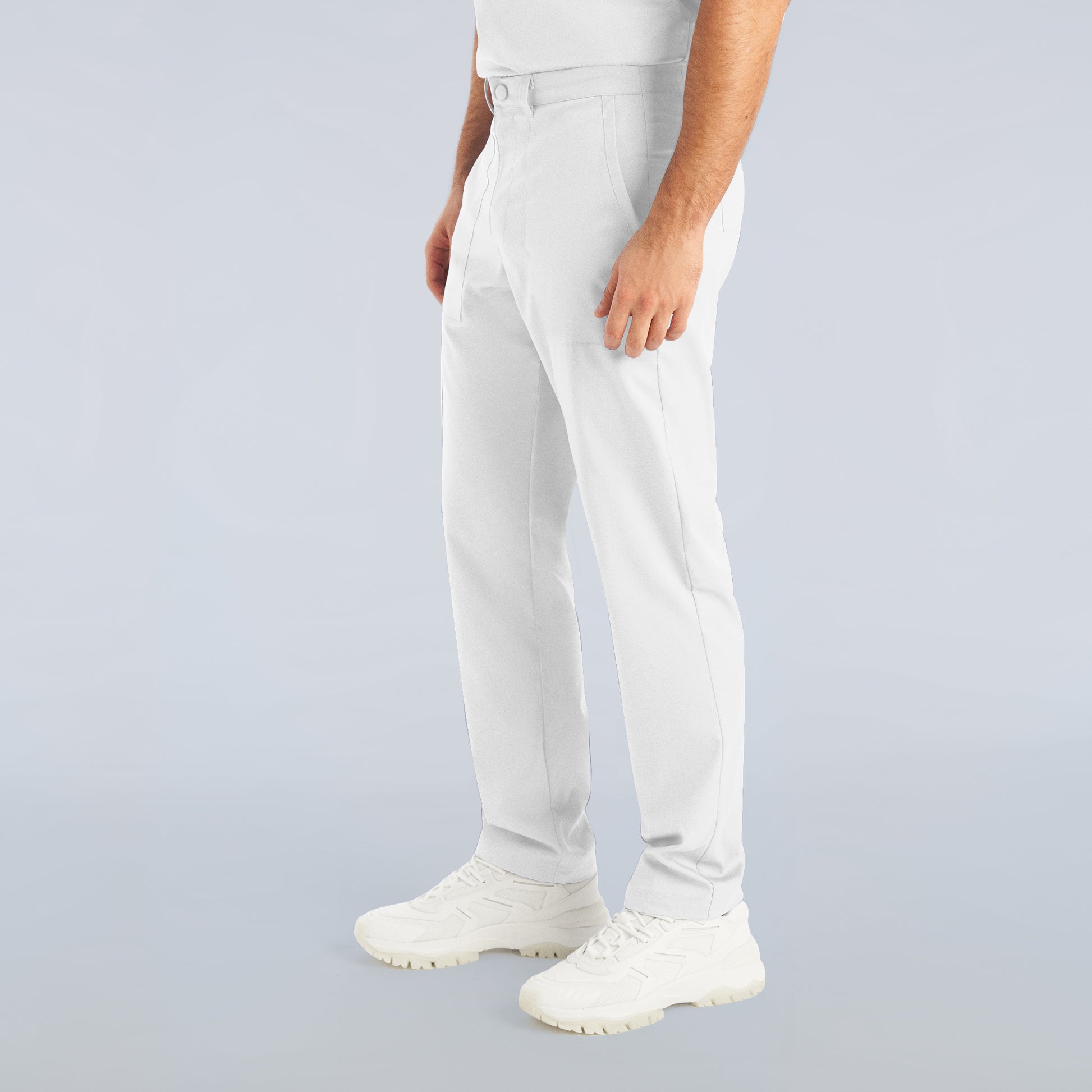 ProFlex LB408 Men's Cargo Scrub Pants White Image