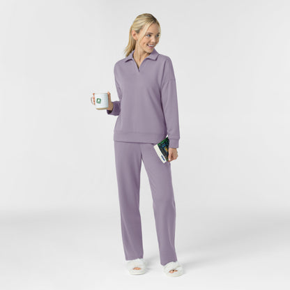 Unwind & Lounge 6189 Women's Relaxed Pullover Polo Wisteria