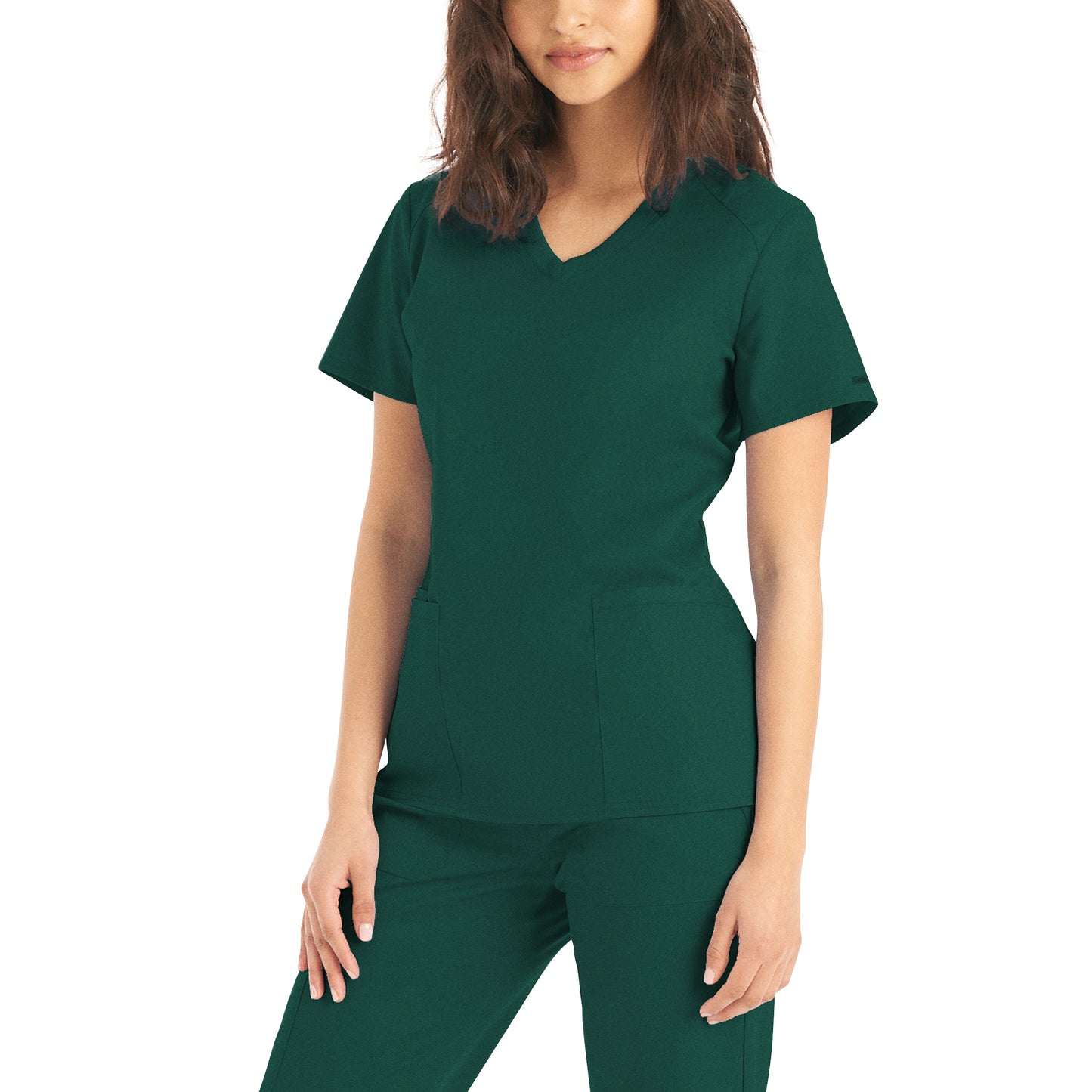 ProFlex LT105 Women's 3 Pocket V Neck Scrub Top Hunter Image