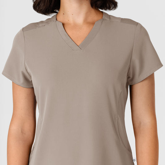 Nova 6432 Flex-n-Reach V-Neck Scrub Top Haze Model Image Left Side | Wink