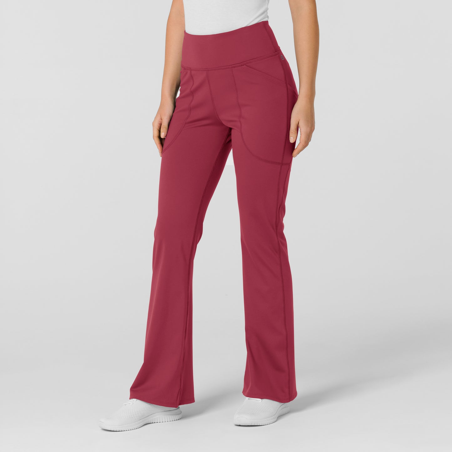 RENEW Knit 5459 Women's Flare Yoga Scrub Pants Ruby